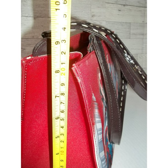 WOMEN LADIES RED SATIN FASHIONABLE STYLISH CHIC BOUTIQUE HANDBAG SHOULDER PURSE - Picture 8 of 14